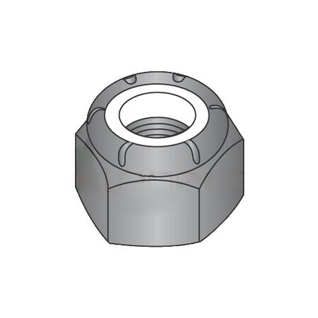 Newport Fasteners Nylon Insert Lock Nut, #6-32, Steel, Black Zinc, 2000 PK 822628